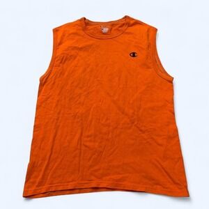 Champion Authentic Orange Muscle Tank Top L